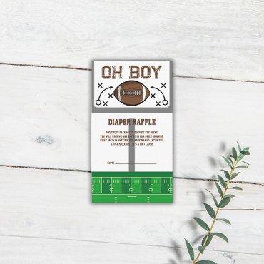 Oh Boy Football Baby Shower Enclosure Card