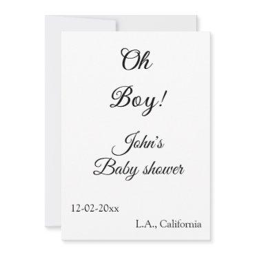 oh boy girl baby shower add name date year venue e