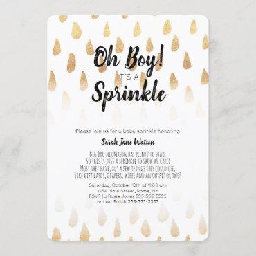 Oh Boy It's A Sprinkle Baby Shower Invitation