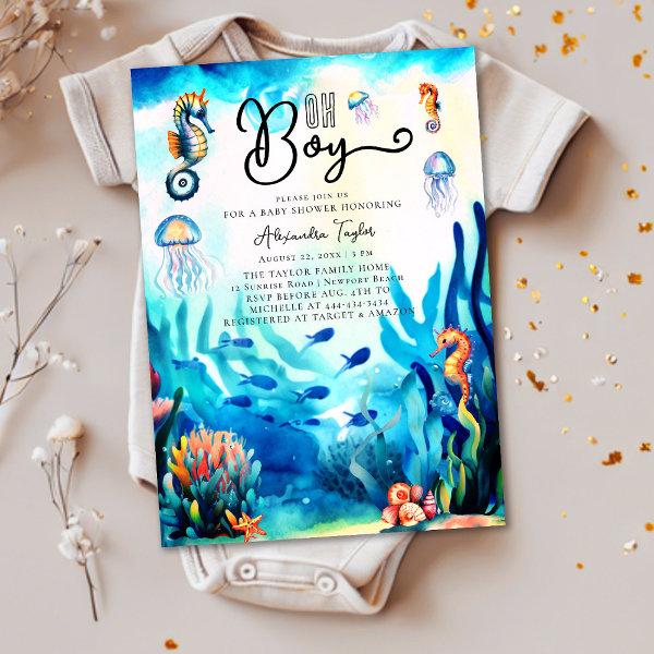 Oh Boy Under the Sea Seahorse Ocean