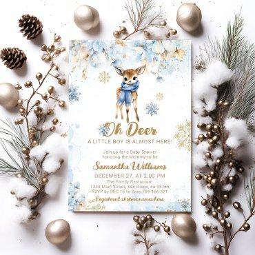 Oh Deer Winter Baby Boy Shower
