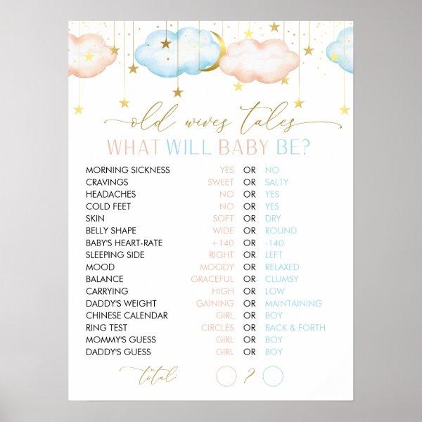 Old Wives Tales , Gender Reveal Game Poster