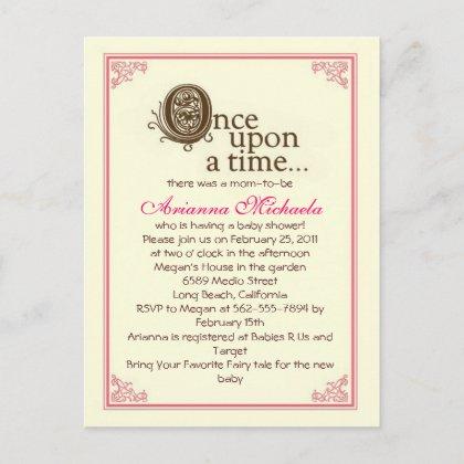 Once upon a time... Baby Shower Invitation