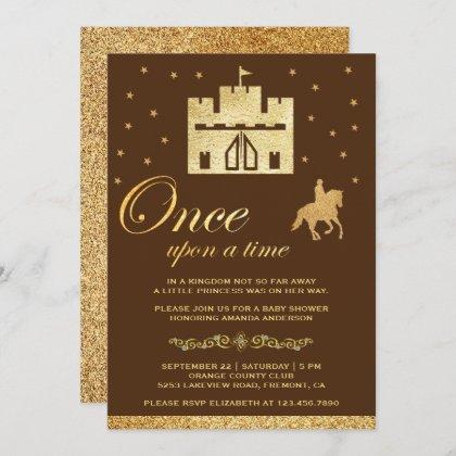 Once Upon a Time Castle Storybook Baby Shower Invitation