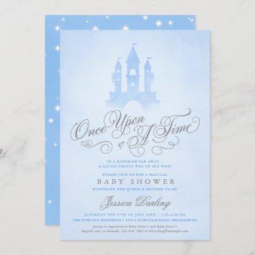 Once Upon A Time Fairytale Castle Boy Baby Shower Invitation