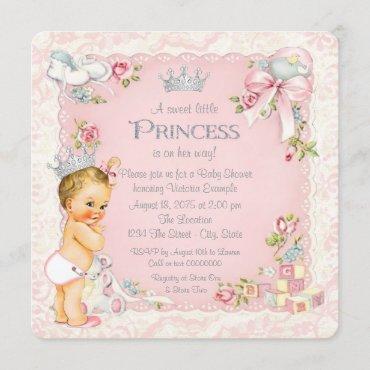 Once Upon a Time Little Princess Baby Shower Invitation