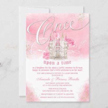 Once Upon A Time Princess Castle Baby Shower Invitation