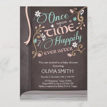 Once Upon a Time Storybook Baby shower invitation