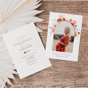 Orange and Pink Boho Floral Arch Photo