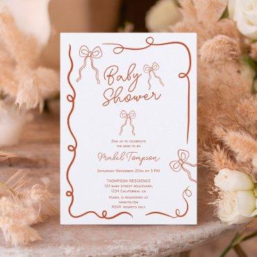 Orange bows ribbon illustrations