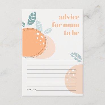 Orange Fruity Advice For Mum To Be Baby Shower Enclosure Card