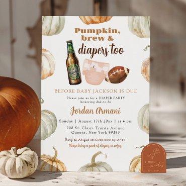 Orange Pumpkin Gender Neutral Brew and Diapers