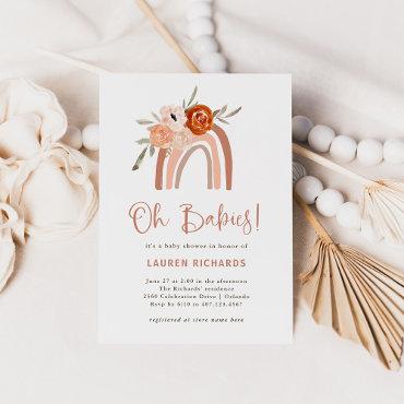 Orange Terracotta Boho | Rainbow Oh Babies Shower