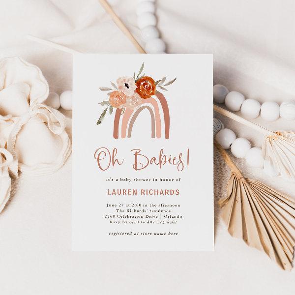 Orange Terracotta Boho | Rainbow Oh Babies Shower