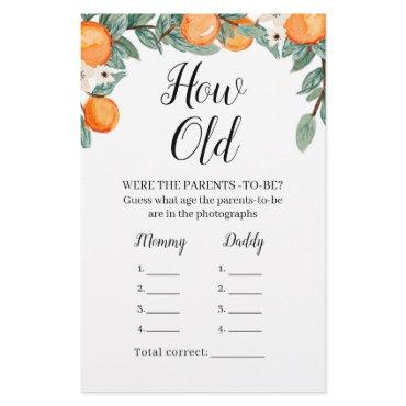 Oranges Twin Baby Shower How Old Parents Game