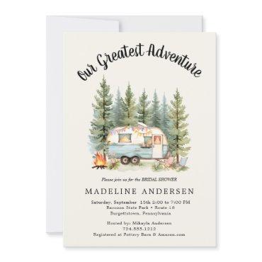 Our Greatest Adventure Camping Sage Baby Shower