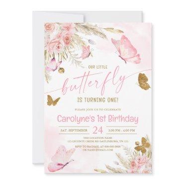 Our Little Boho Pink Butterfly Birthday