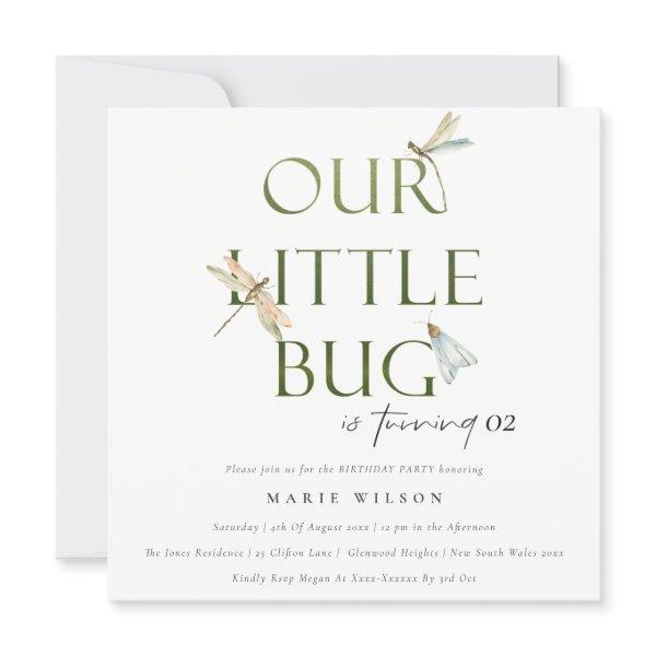 Our Little Bug Green Dragonfly Any Age Birthday