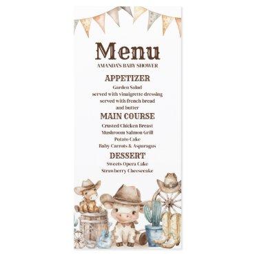 Our Little Cowboy Baby Shower Cactus Desert Menu