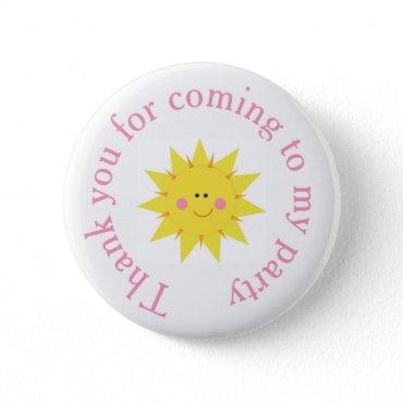 Our little Sunshine 'Thank you for coming' Pinback Button