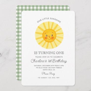 Our Little Sunshine Turning One Sun 1st Birthday