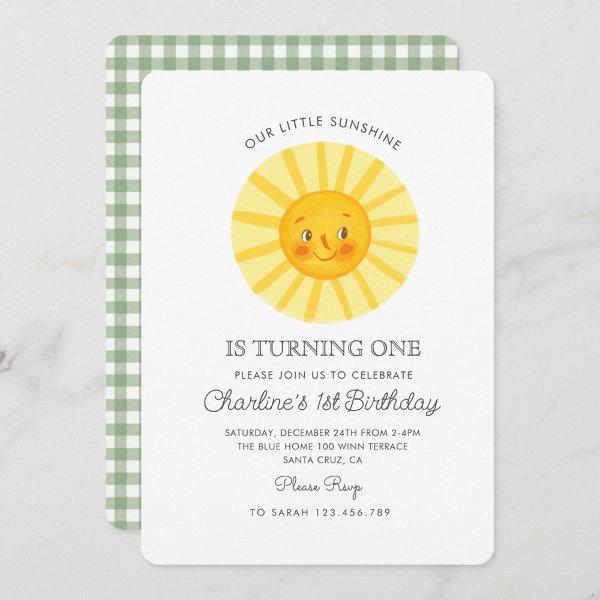Our Little Sunshine Turning One Sun 1st Birthday