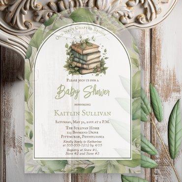 Our Next Chapter Begins Books Baby Shower Acrylic