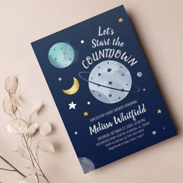 Outer Space Baby Shower Navy