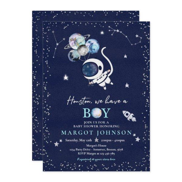 Outer Space Boy Baby Shower Galaxy Baby Shower Inv