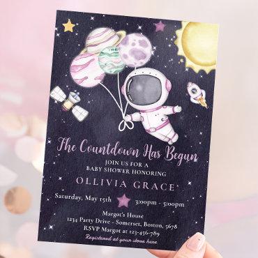 Outer Space Girl Baby Shower Galaxy