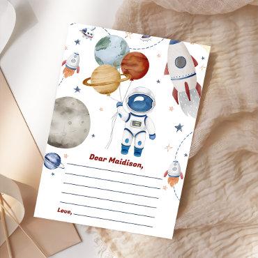 Outer Space Time Capsule Note Message Card