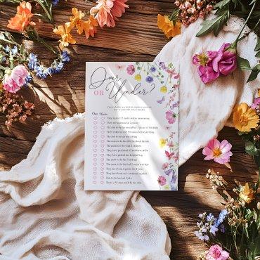 Over or Under Baby Shower Game | Wildflower Baby