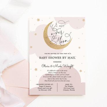 Over the Gold Moon Pink Baby Shower By Mail