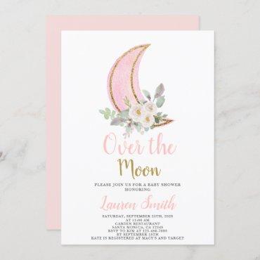 Over the Moon Baby Shower Girl