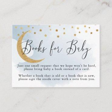 Over the Moon Blue Book Request, Books for Baby Enclosure Card