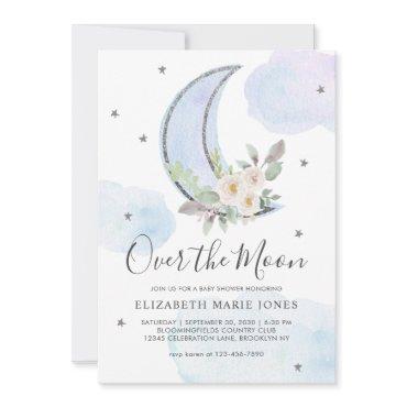 Over the Moon Blue Silver Floral Boy