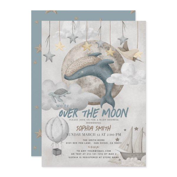 Over the Moon Blue Whale Boho Boy