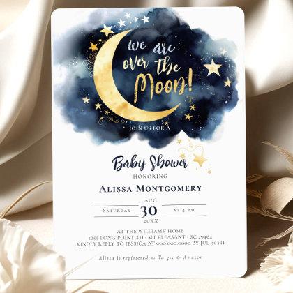 Over the Moon Celestial Baby Shower Stars Space