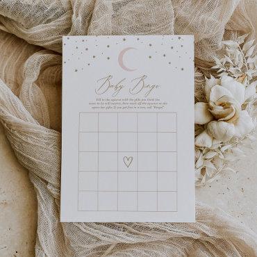 Over the Moon Girl Baby Shower Bingo Game