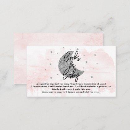 Over The Moon | Girls Baby Shower Books For Baby Enclosure Card