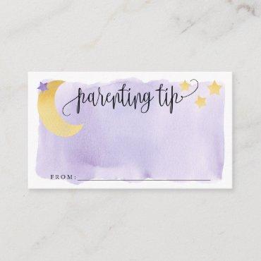 Over the Moon, Purple Parenting Tip Jar Card