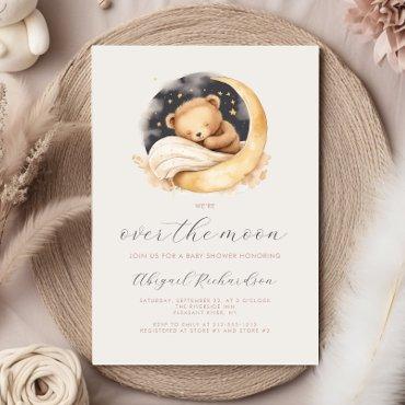 Over the Moon Teddy Bear Neutral Boho