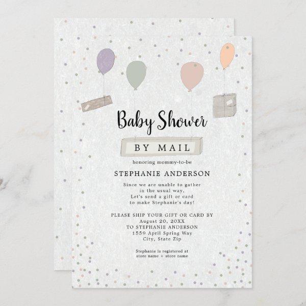 Packages + Balloons neutral Baby Shower by mail