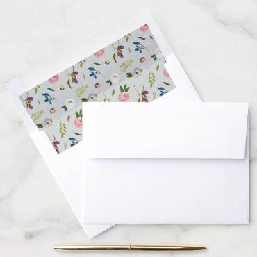 Painted Floral Pattern Envelope Liner