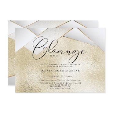Pale Champagne Gold  Pearl Facets Postponed Shower