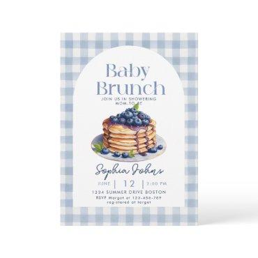 Pancake Blueberry Gingham Baby Brunch