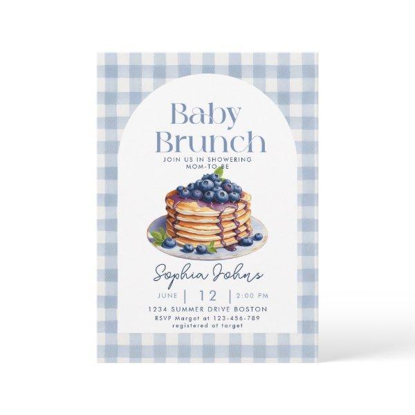 Pancake Blueberry Gingham Baby Brunch