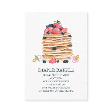 Pancakes + Pacifiers Baby Shower Diaper Raffle Enclosure Card