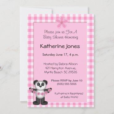 Panda Bear Baby Shower Invitaions Invitation