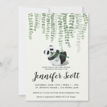 Panda Jungle Baby Shower Invitation